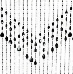 Kralengordijn Druppel Zwart 90x200cm