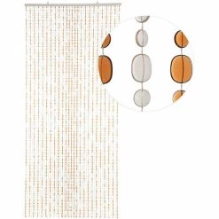 Kralengordijn Pailletten Bruin 90x200cm (49 Strengen)