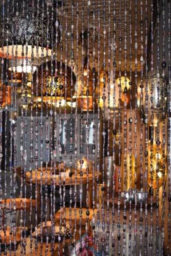 Glaskralengordijn Oosters (paarse Glaskralen) -Gordijn Promotie Winkel 1951373310