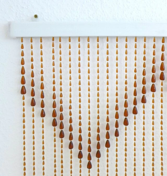 Kralengordijn Parels Bruin/beige 90x200cm 5 Kralengordijn Parels Bruin/beige 90x200cm - Afbeelding 3