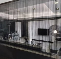 Brandvertragende Draadjesgordijnen Zwart 300x500cm