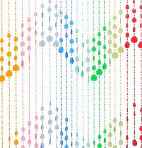 Kralengordijn Druppel Regenboog 90x200cm 3 Kralengordijn Druppel Regenboog 90x200cm
