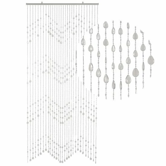 Kralengordijn Druppel Transparant 90x200cm 4 Kralengordijn Druppel Transparant 90x200cm - Afbeelding 2
