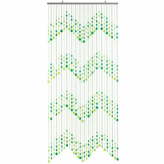 Kralengordijn Druppel Groen 90x200cm 5 Kralengordijn Druppel Groen 90x200cm - Afbeelding 3