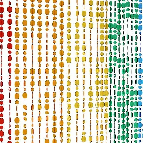 Kralengordijn Pailletten Gekleurd 90x200cm (49 Strengen) 3 Kralengordijn Pailletten Gekleurd 90x200cm (49 Strengen)