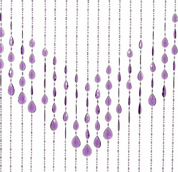 Kralengordijn Druppel Paars 90x200cm 3 Kralengordijn Druppel Paars 90x200cm