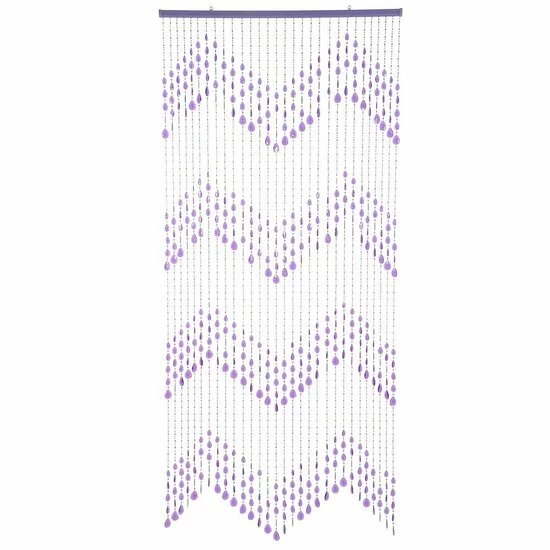 Kralengordijn Druppel Paars 90x200cm 4 Kralengordijn Druppel Paars 90x200cm - Afbeelding 2