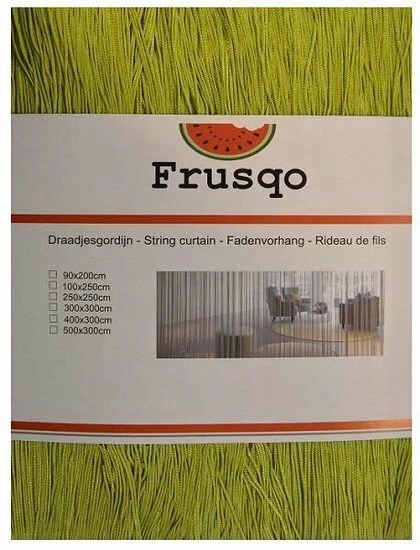 Draadjesgordijn Olijfgroen 100x250cm 4 Draadjesgordijn Olijfgroen 100x250cm - Afbeelding 2