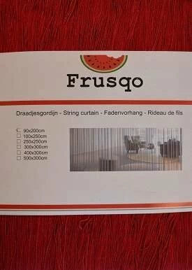 Draadjesgordijn Rood 100x250cm 4 Draadjesgordijn Rood 100x250cm - Afbeelding 2