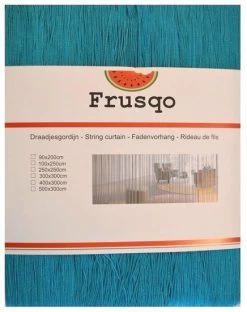Draadjesgordijn Turquoise 100x250cm -Gordijn Promotie Winkel 1976711640 1