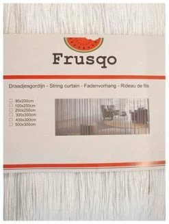 Draadjesgordijn Wit 100x250cm -Gordijn Promotie Winkel 1976711931