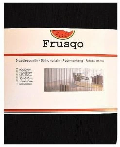 Draadjesgordijn Zwart 100x250cm 5 Draadjesgordijn Zwart 100x250cm -Gordijn Promotie Winkel 1976712768