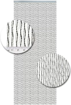 Vliegengordijn Luxe Milano Zwart 92x210cm -Gordijn Promotie Winkel 1979361633