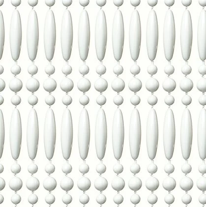 Vliegengordijn Kralen Op Maat: Recht Wit 3 Vliegengordijn Kralen Op Maat: Recht Wit