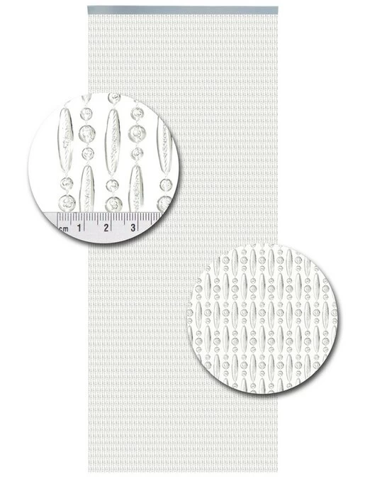 Vliegengordijn Kralen Op Maat: Verspringen Transparant 4 Vliegengordijn Kralen Op Maat: Verspringen Transparant - Afbeelding 2