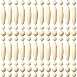 Vliegengordijn Kralen Op Maat: Recht Creme