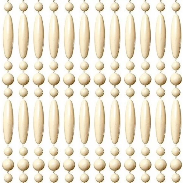 Vliegengordijn Kralen Op Maat: Recht Creme 3 Vliegengordijn Kralen Op Maat: Recht Creme