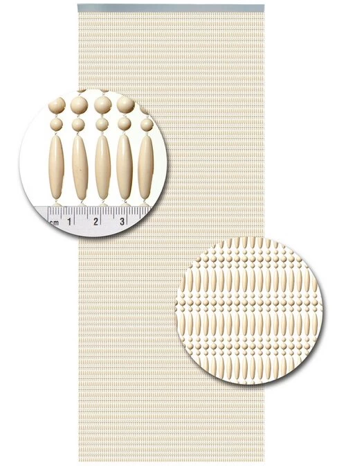 Vliegengordijn Kralen Op Maat: Recht Creme 4 Vliegengordijn Kralen Op Maat: Recht Creme - Afbeelding 2