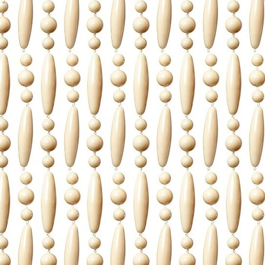 Vliegengordijn Kralen Op Maat: Verspringen Creme 3 Vliegengordijn Kralen Op Maat: Verspringen Creme