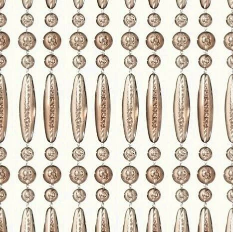 Vliegengordijn Kralen Op Maat: Recht Champagne 3 Vliegengordijn Kralen Op Maat: Recht Champagne