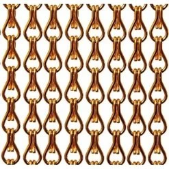 Aluminium Ketting Vliegengordijn Op Maat: Oranje Glans