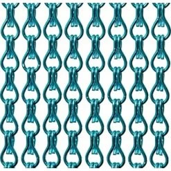 Aluminium Ketting Vliegengordijn Op Maat: Lichtblauw Glans