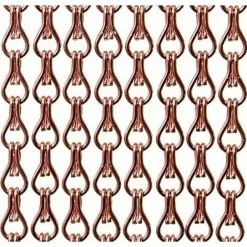 Aluminium Ketting Vliegengordijn Op Maat: Koper Glans