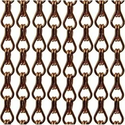 Aluminium Ketting Vliegengordijn Op Maat: Bruin Glans