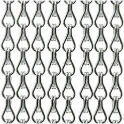Aluminium Ketting Vliegengordijn Op Maat: Zilver Glans