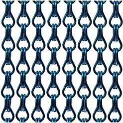 Aluminium Ketting Vliegengordijn Op Maat: Blauw Glans