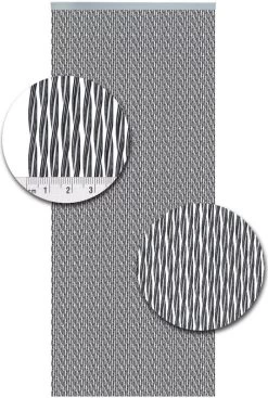 Vliegengordijn Op Maat: Monza Zwart/zilver -Gordijn Promotie Winkel 1979361948