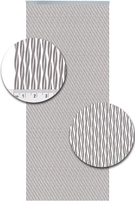 Vliegengordijn Op Maat: Monza Wit/taupe 4 Vliegengordijn Op Maat: Monza Wit/taupe - Afbeelding 2