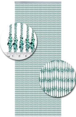 Vliegengordijn Op Maat: Pisa Zeegroen -Gordijn Promotie Winkel 1979361960