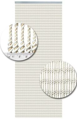 Vliegengordijn Op Maat: Pisa Wit/zand -Gordijn Promotie Winkel 1979361966