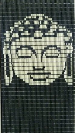 Vliegengordijn Op Maat: Boeddha Antraciet/creme (bouwpakket)