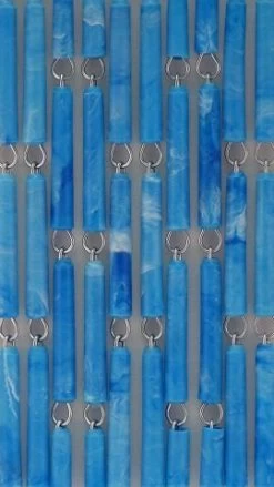 Vliegengordijn Op Maat: Hulzen Blauw Gevlekt Verspringen (bouwpakket) -Gordijn Promotie Winkel 1979362356