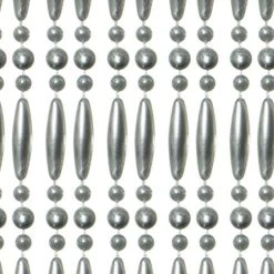 Vliegengordijn Kralen Op Maat: Recht Metallic Zilver