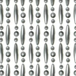 Vliegengordijn Kralen Op Maat: Verspringen Metallic Zilver