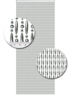 Vliegengordijn Kralen Op Maat: Verspringen Metallic Zilver 5 Vliegengordijn Kralen Op Maat: Verspringen Metallic Zilver -Gordijn Promotie Winkel 1979362416 2
