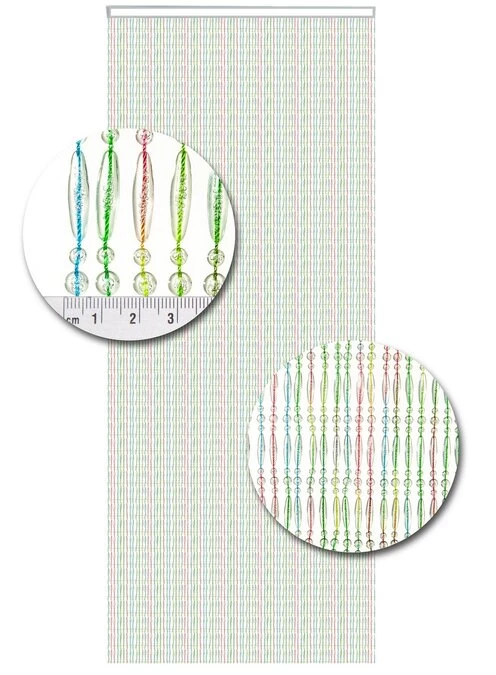 Vliegengordijn Kralen Op Maat: Recht Multi Kleuren 4 Vliegengordijn Kralen Op Maat: Recht Multi Kleuren - Afbeelding 2