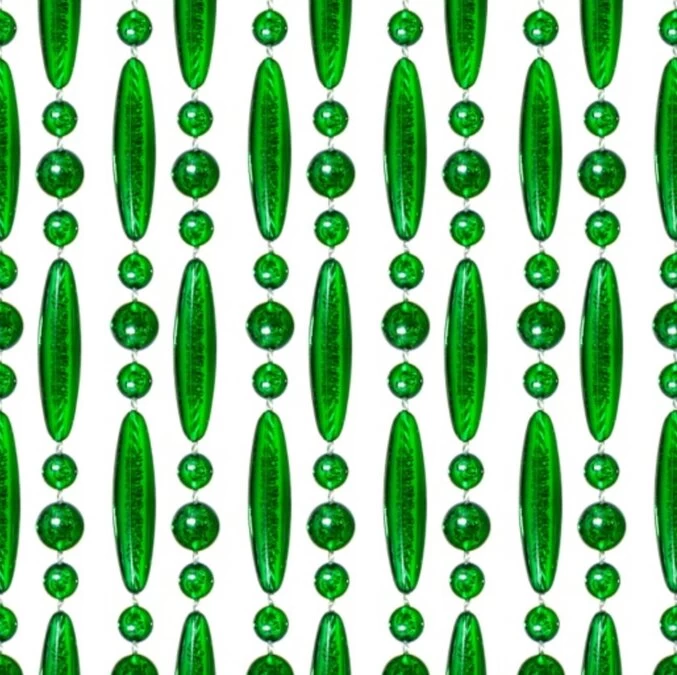 Vliegengordijn Kralen Op Maat: Verspringen Groen Transparant 3 Vliegengordijn Kralen Op Maat: Verspringen Groen Transparant