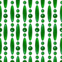 Vliegengordijn Kralen Op Maat: Verspringen Groen Transparant
