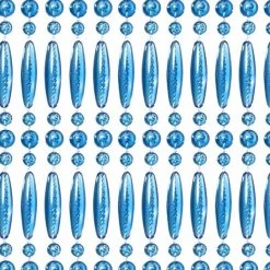 Vliegengordijn Kralen Op Maat: Recht Blauw Transparant