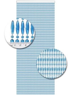 Vliegengordijn Kralen Op Maat: Recht Blauw Transparant -Gordijn Promotie Winkel 1979362491