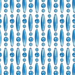 Vliegengordijn Kralen Op Maat: Verspringen Blauw Transparant