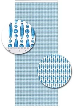 Vliegengordijn Kralen Op Maat: Verspringen Blauw Transparant -Gordijn Promotie Winkel 1979362497 2