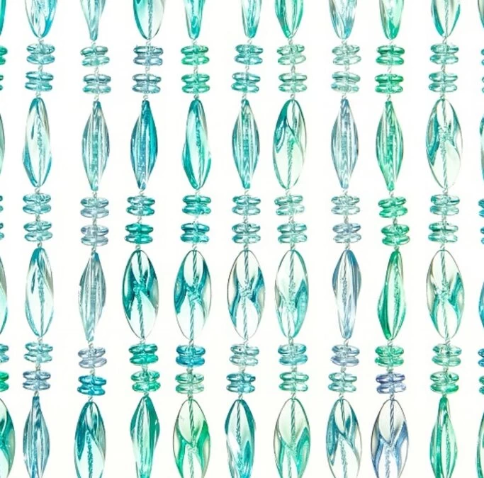 Vliegengordijn Kralen Op Maat: Chios Turquoise 3 Vliegengordijn Kralen Op Maat: Chios Turquoise