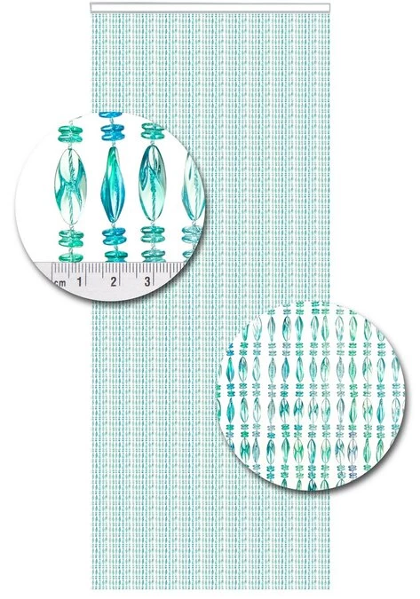 Vliegengordijn Kralen Op Maat: Chios Turquoise 4 Vliegengordijn Kralen Op Maat: Chios Turquoise - Afbeelding 2