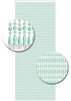 Vliegengordijn Kralen Op Maat: Recht Turquoise -Gordijn Promotie Winkel 1979362509 2