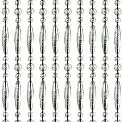 Vliegengordijn Kralen Op Maat: Recht Transparant (zwarte Draad)